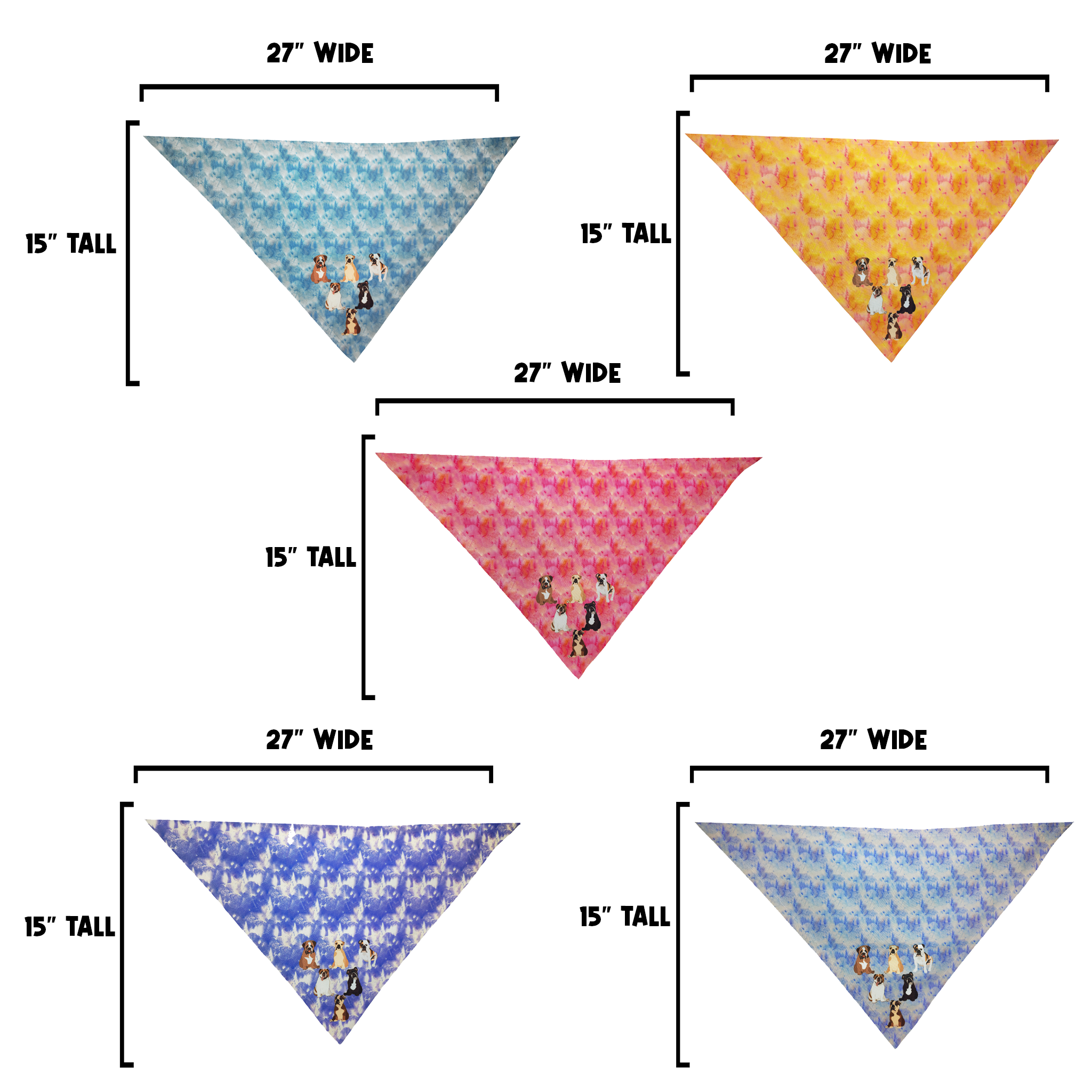 Bull Dog Family Bandana