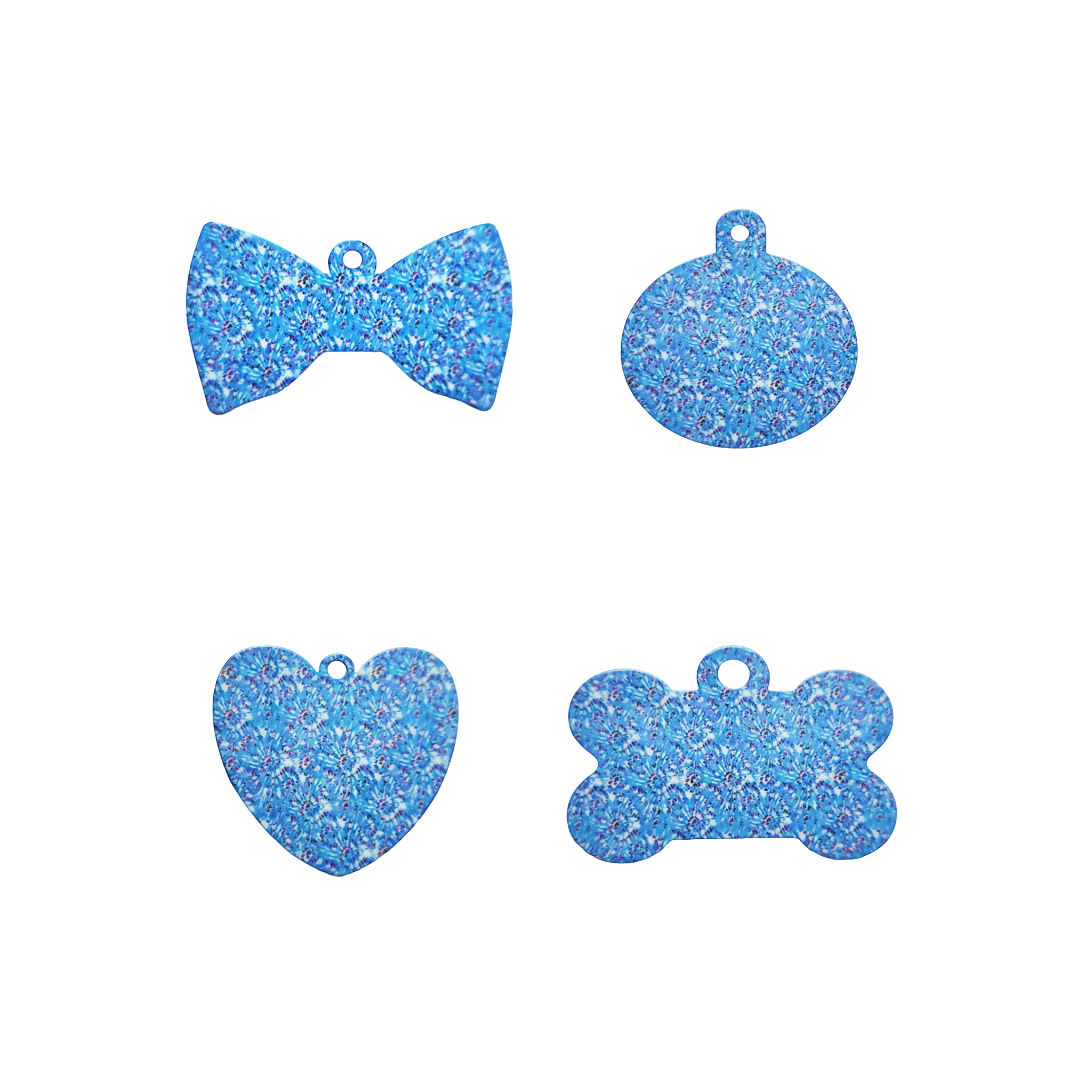 Personalized Blue Tie Dye Tag