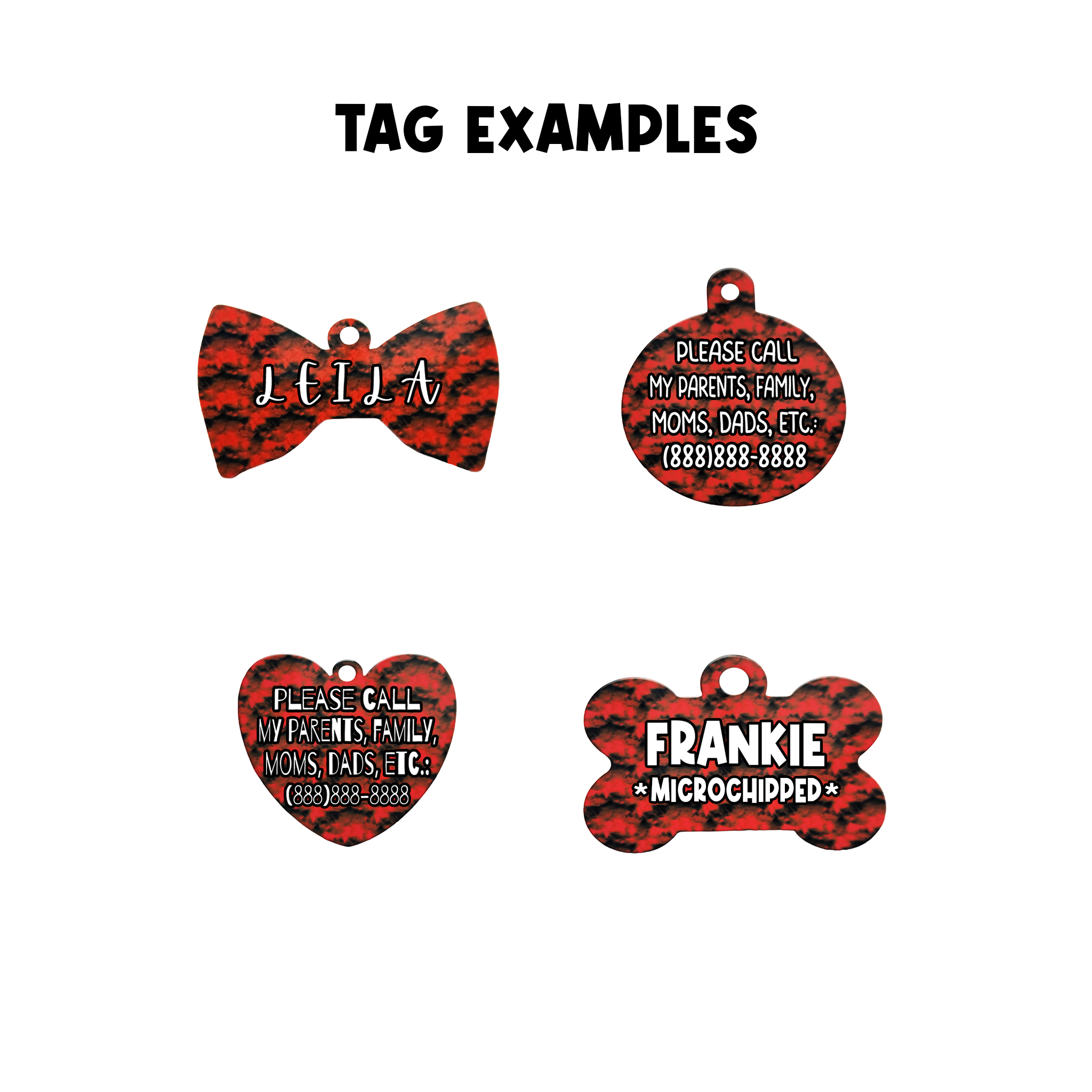 Personalized Red Cloud Tag