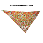 Personalized Orange Tie Dye Bandana