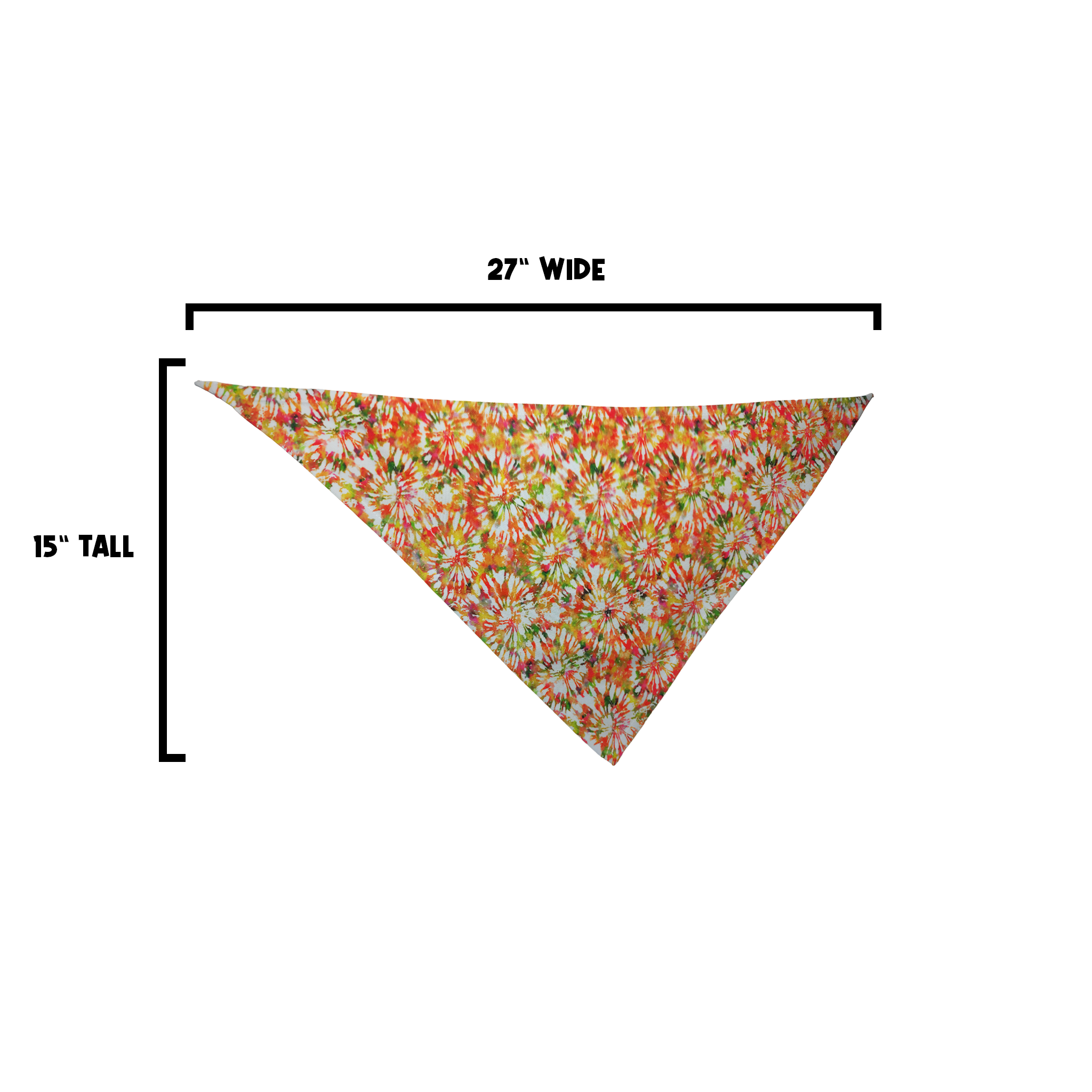 Personalized Orange Tie Dye Bandana