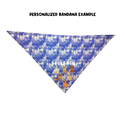 Personalized Golden Retriever Family Bandana