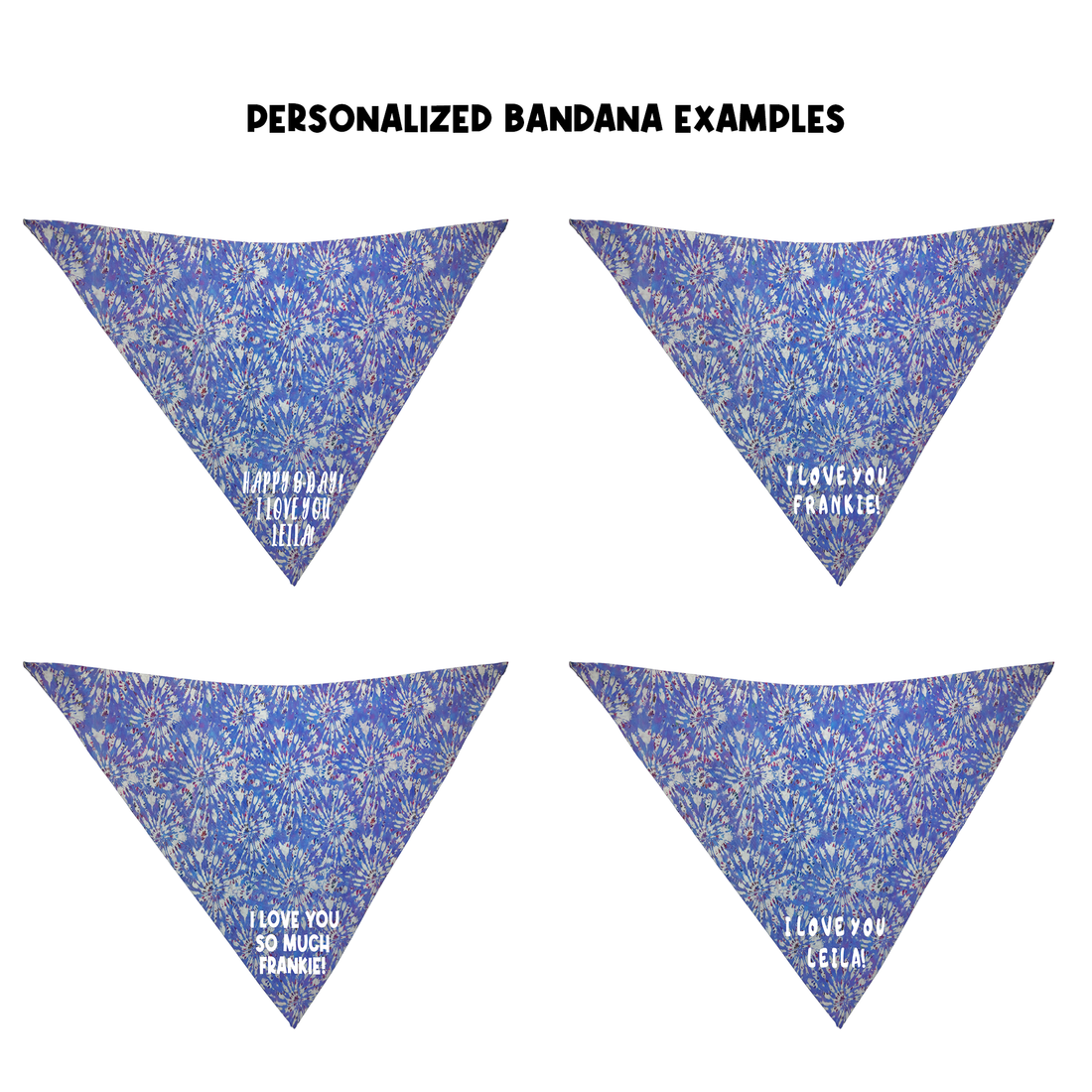 Personalized Purple Tie Dye Bandana