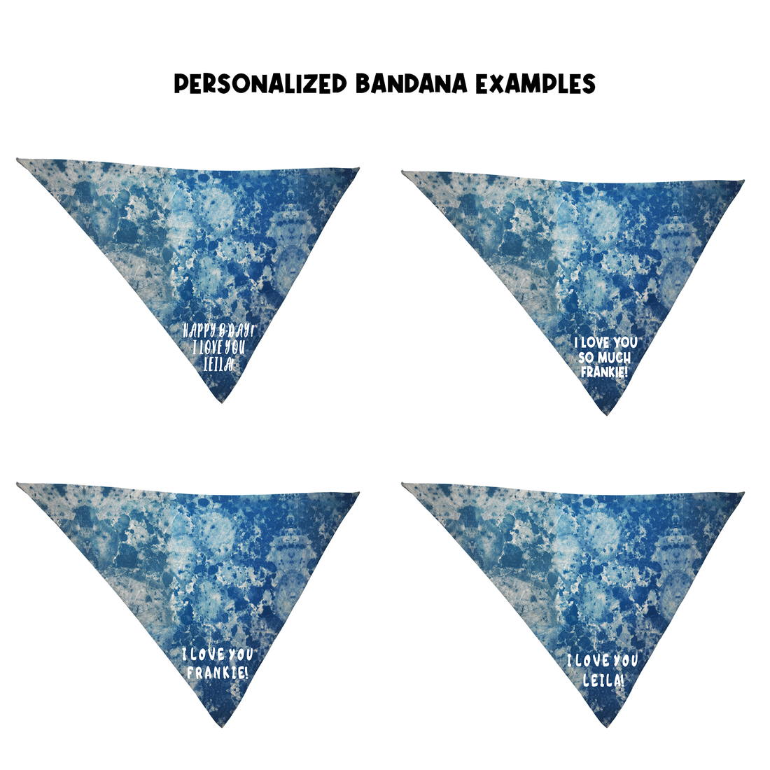 Personalized Blue Marble Bandana