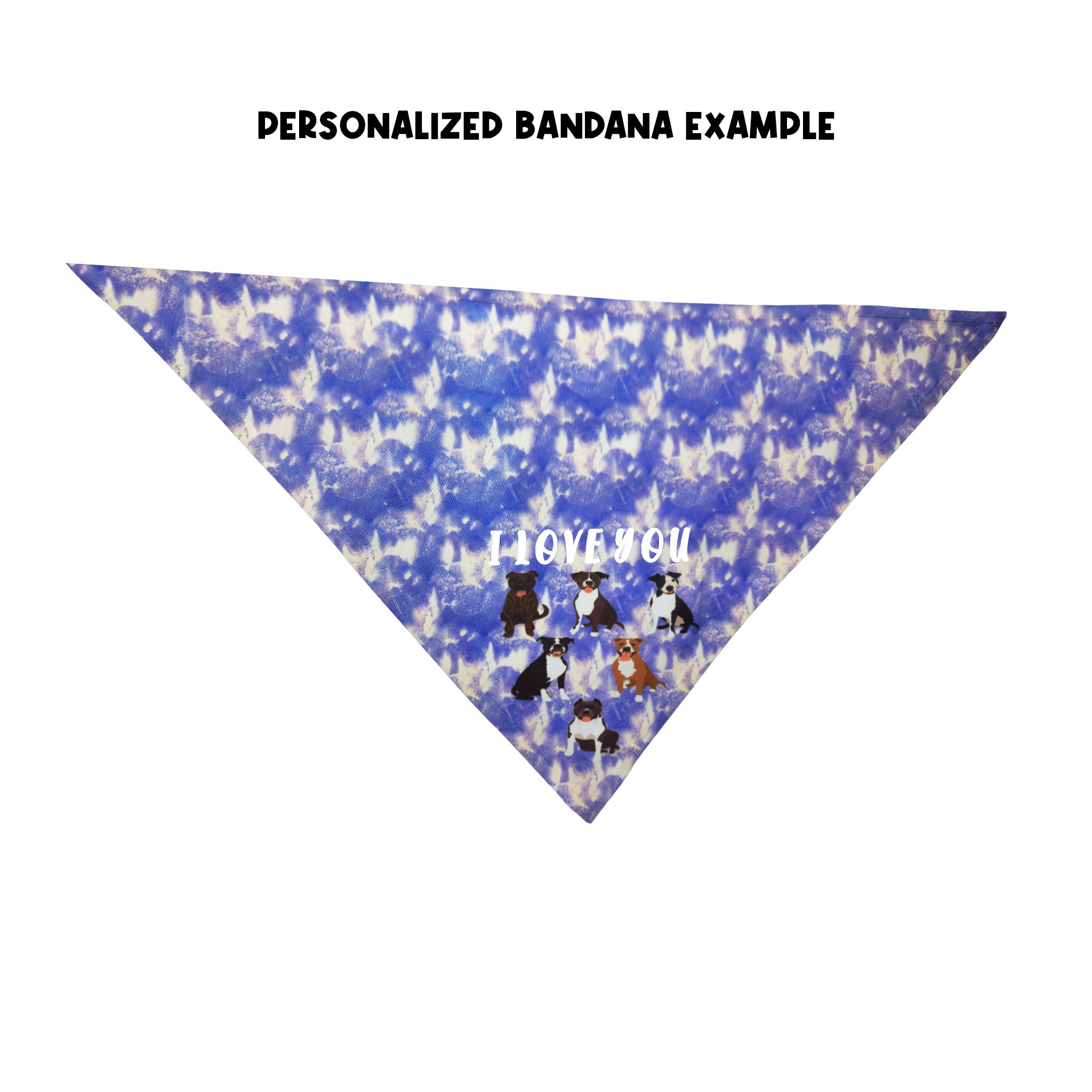 Personalized Pit Bull Family Bandana