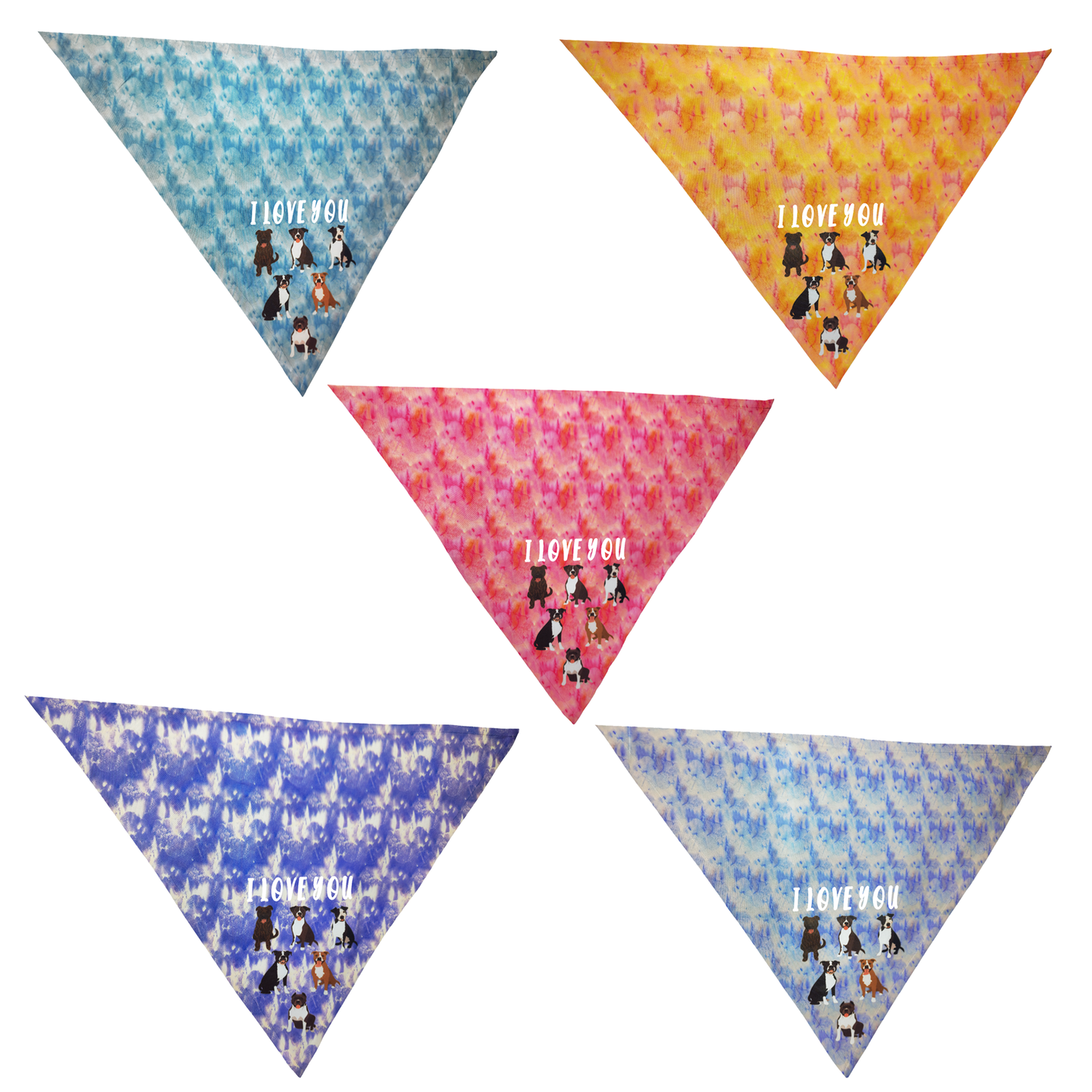 Personalized Pit Bull Family Bandana