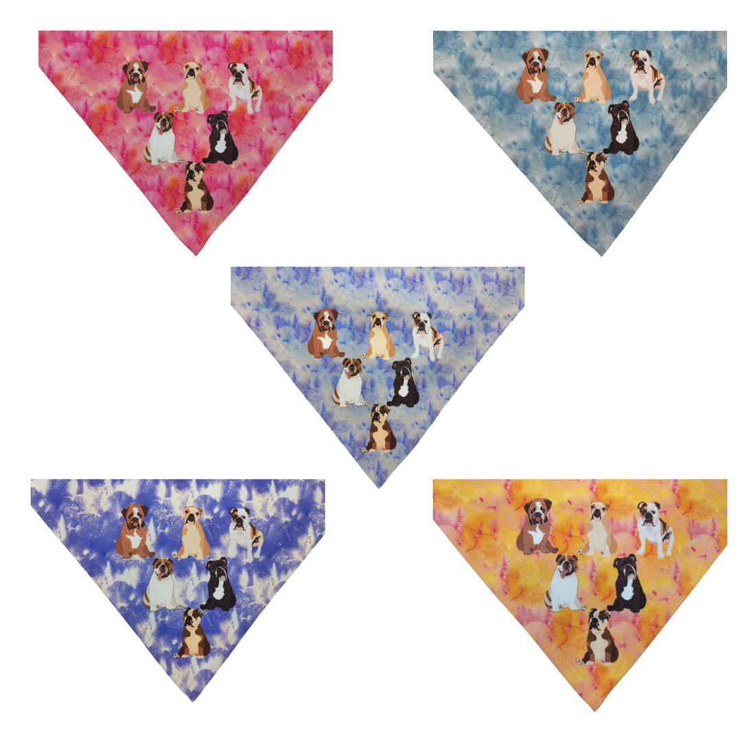 Personalized Bull Dog Family Bandana