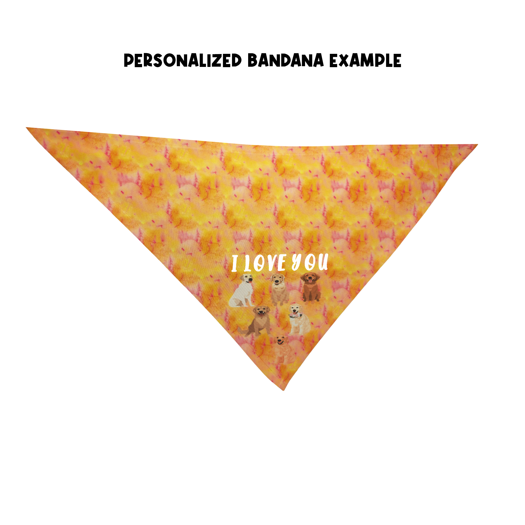 Personalized Golden Retriever Family Bandana