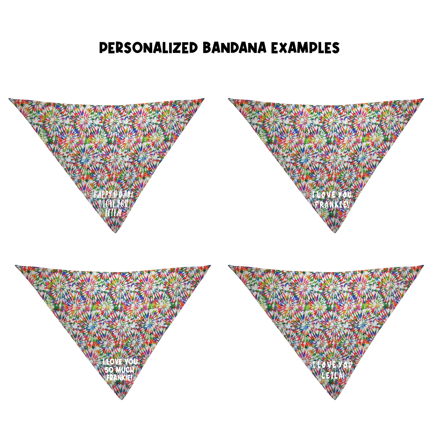 Personalized Classic Rainbow Bandana