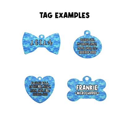 Personalized Blue Cloud Tag