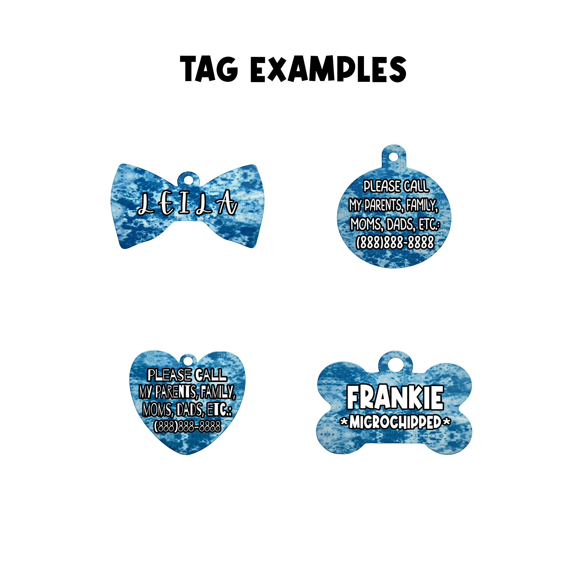 Personalized Blue Marble Tag