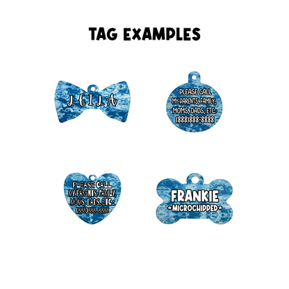 Personalized Blue Marble Tag