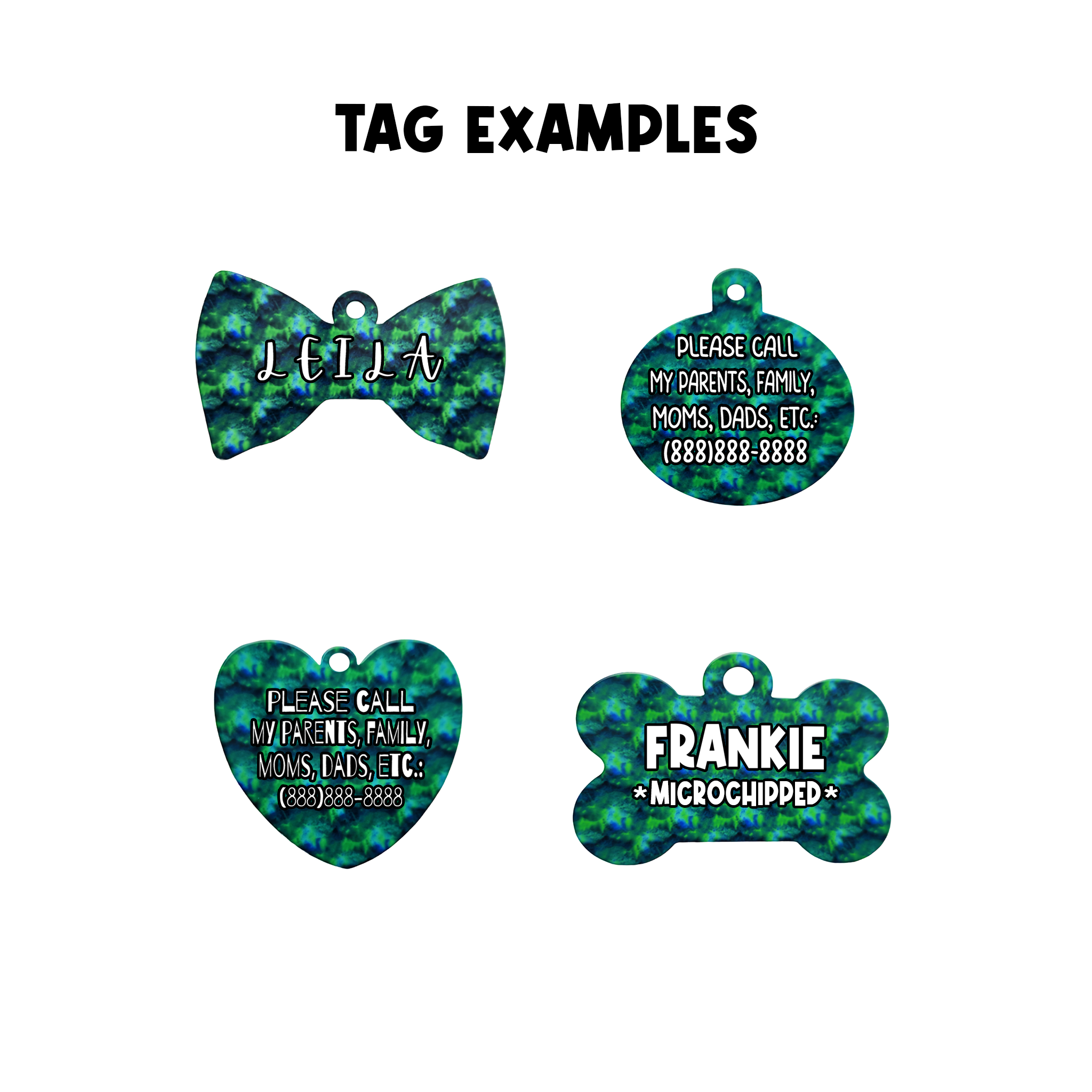 Personalized Green Cloud Tag