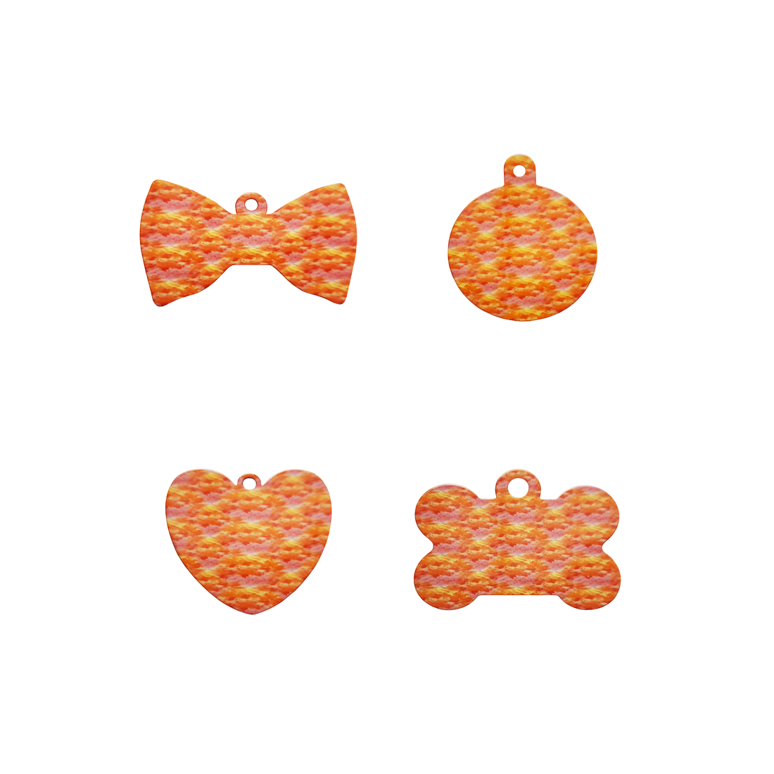 Personalized Orange Cloud Tag